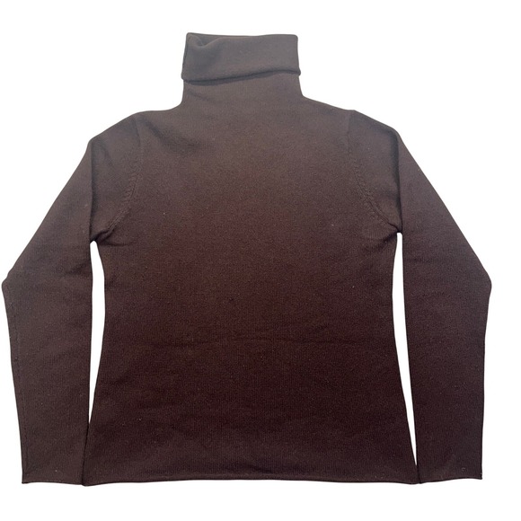 Eileen Fisher Cashmere Turtleneck Sweater Warm Cozy Brown XS‎ Boho Cottagecore - Picture 1 of 9